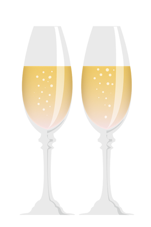 乾杯 シャンパングラス2人分 お祝いやイベントパーティー 無料イラスト配布サイトマンガトップ