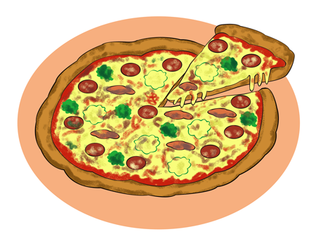 とろりチーズたっぷりの手作りピザのイラストpizza 無料イラスト配布サイトマンガトップ