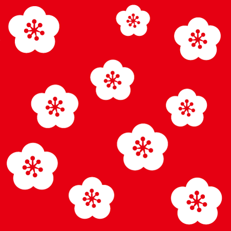 梅の花柄イラスト素材２パターン和物梅模様 無料イラスト配布サイトマンガトップ