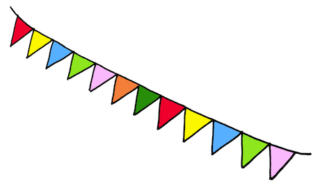 三角フラッグ旗イラスト パーティー素材 無料イラスト配布サイトマンガトップ
