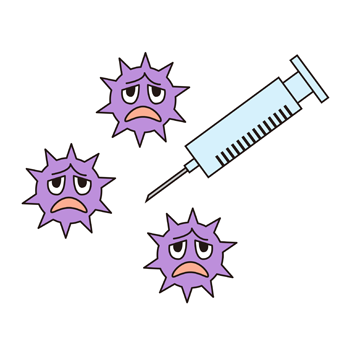 風邪インフルエンザ予防接種ワクチン注射イラスト Free Illustration