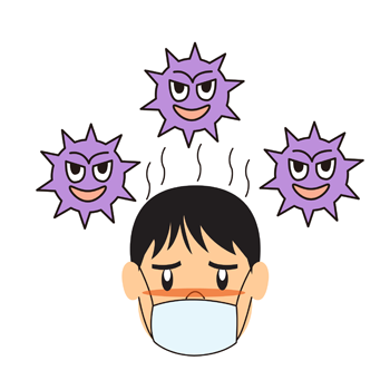 風邪インフルエンザの症状に悩む男性イラスト 無料イラスト配布サイトマンガトップ