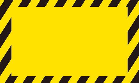 工事中などに使用される黄色黒ボーダーフレーム枠イラスト 無料イラスト配布サイトマンガトップ