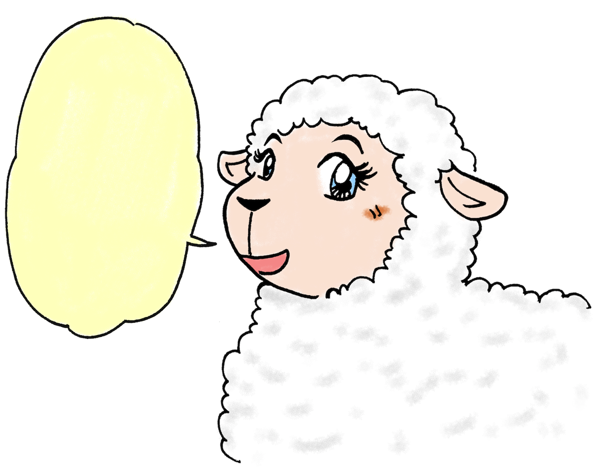 吹き出し付きの漫画風タッチ羊イラスト 無料イラスト配布サイトマンガトップ