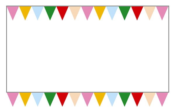 三角フラッグ旗のフレーム枠イラスト 無料イラスト配布サイトマンガトップ