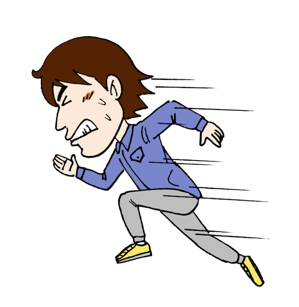 全力で走る逃げる人 若い男性イラスト 無料イラスト配布サイトマンガトップ