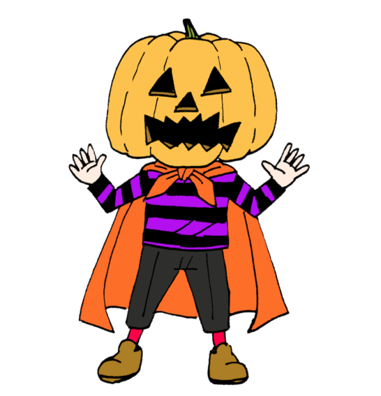 ハロウィン仮装衣装かぼちゃ子どもイラスト