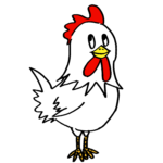 可愛いニワトリ鶏無料年賀状素材干支酉年イラスト