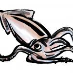 魚の鯛墨絵 和風筆描き 無料イラスト配布サイトマンガトップ