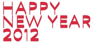 HAPPY NEW YEAR 2012文字