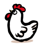 鶏の置物墨絵無料年賀状素材酉年イラスト